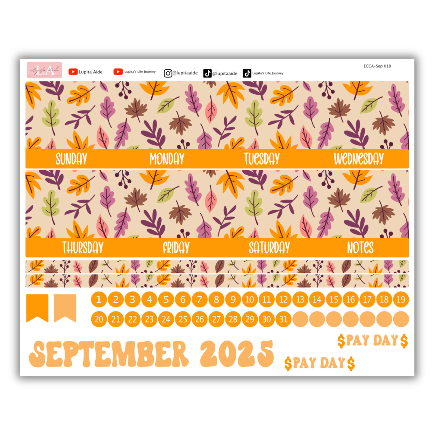 12 Month Erin Condren January-December 2025 Calendar Kits 8.5 x 11