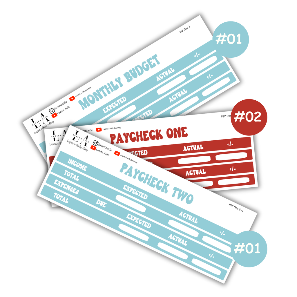 Paycheck To Paycheck & Monthly Budget (NO Washi/ December)