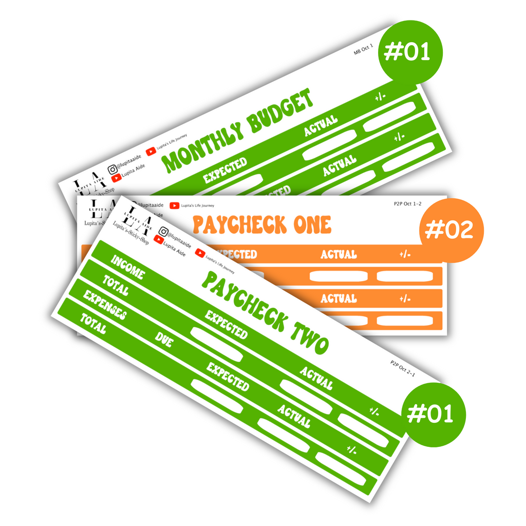 Paycheck To Paycheck & Monthly Budget (NO Washi/ October)