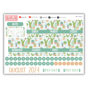 Succulent Garden - Calendar Kit (Happy Planner) August