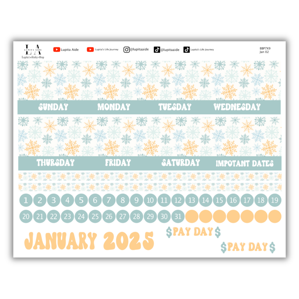 Snowflake Season - The Budget Mom BBP Book Planner January 2025