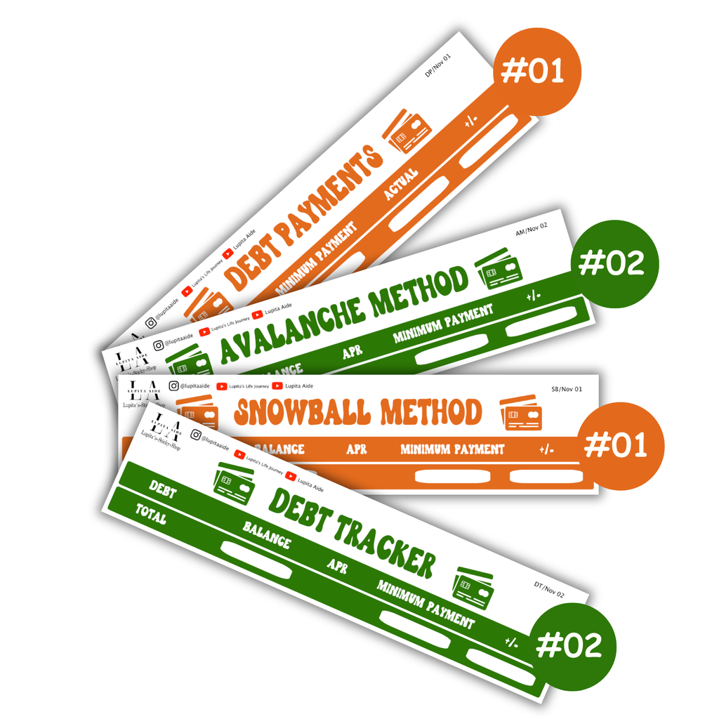 Debt Tracker, Snowball Method, Avalanche Method, & Debt Payments (November)