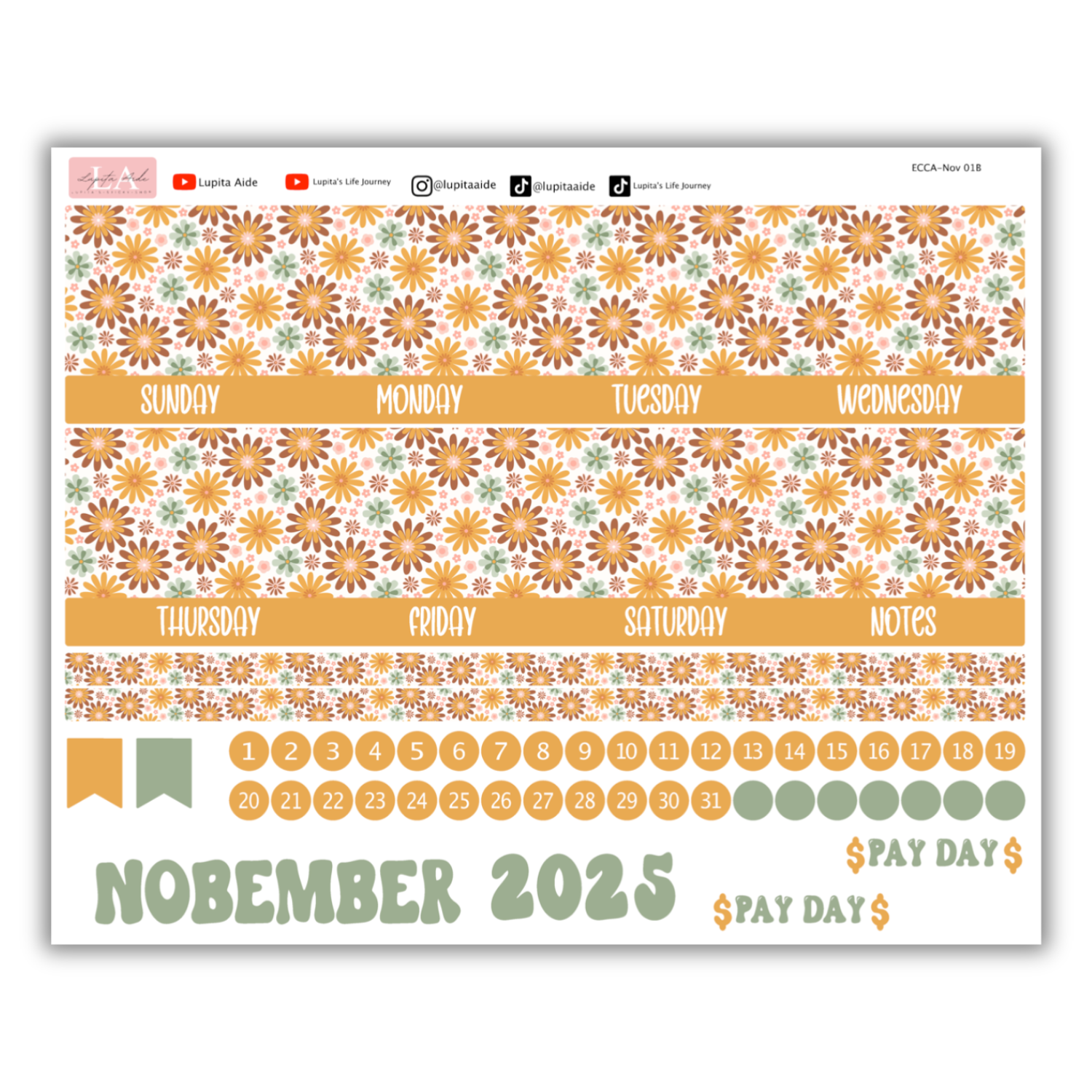 12 Month Erin Condren January-December 2025 Calendar Kits 8.5 x 11