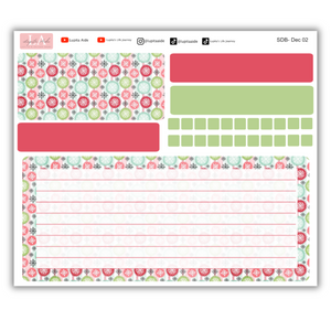 Snowflakes - Erin Condren Dash Board Kit December 2024