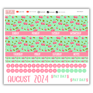 Cherry - Calendar Kit Erin Condren Planner / August