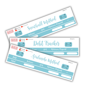 Debt Tracker, Snowball Method, Avalanche Method (January)