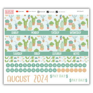 Succulent Garden - Calendar Kit Erin Condren Planner / August