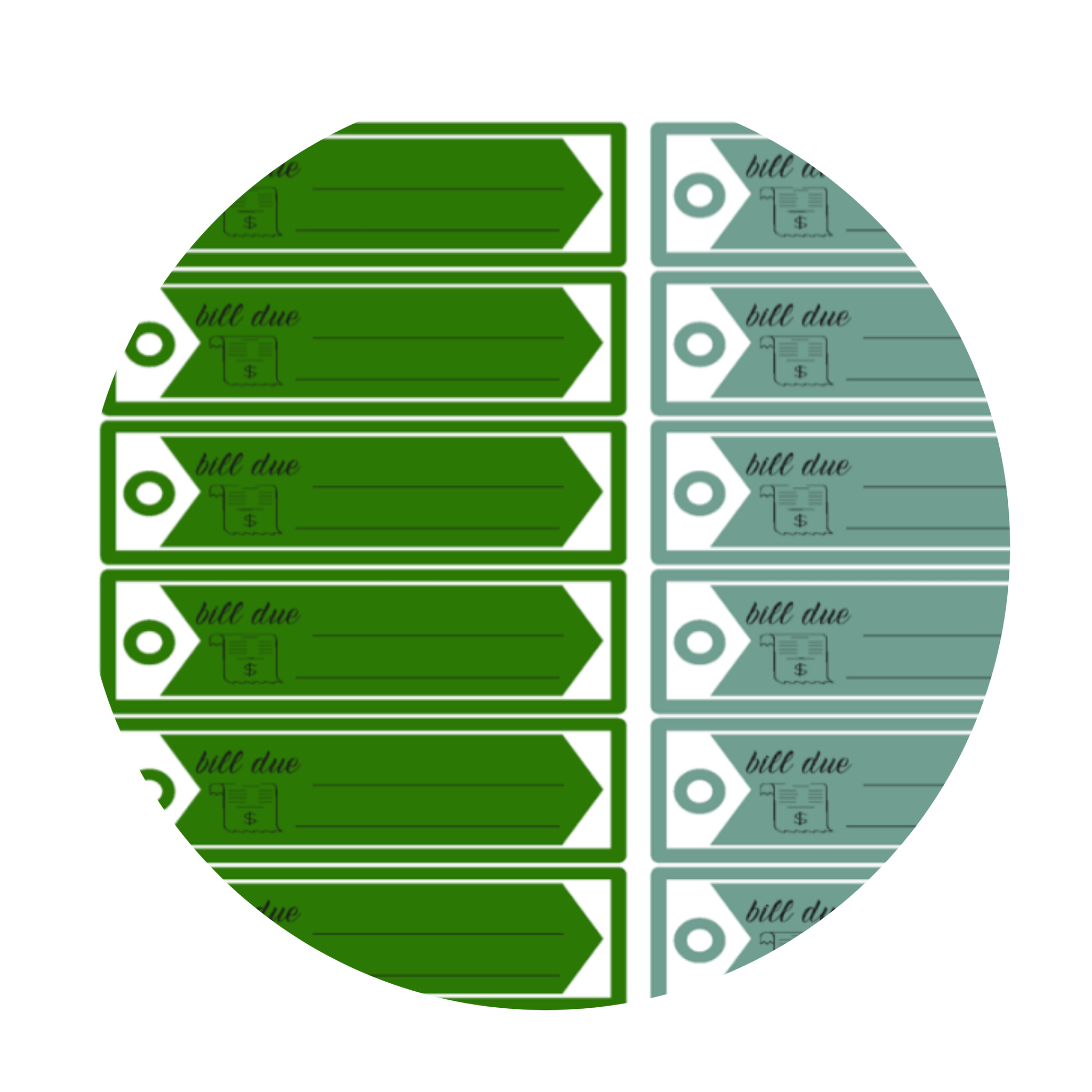 November Bill Due Stickers