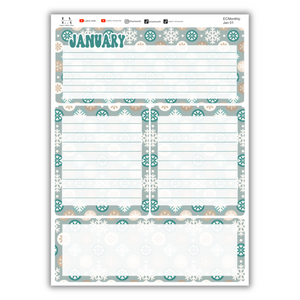 Winter Season - Erin Condren Monthly Planner January