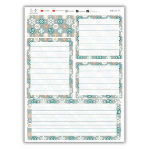 Winter Season - Erin Condren Life Planner Dash Board Kit January 2025