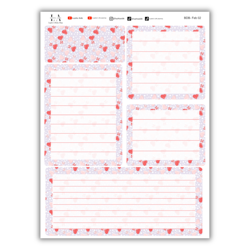 My Love- Erin Condren Life Planner Dash Board Kit February