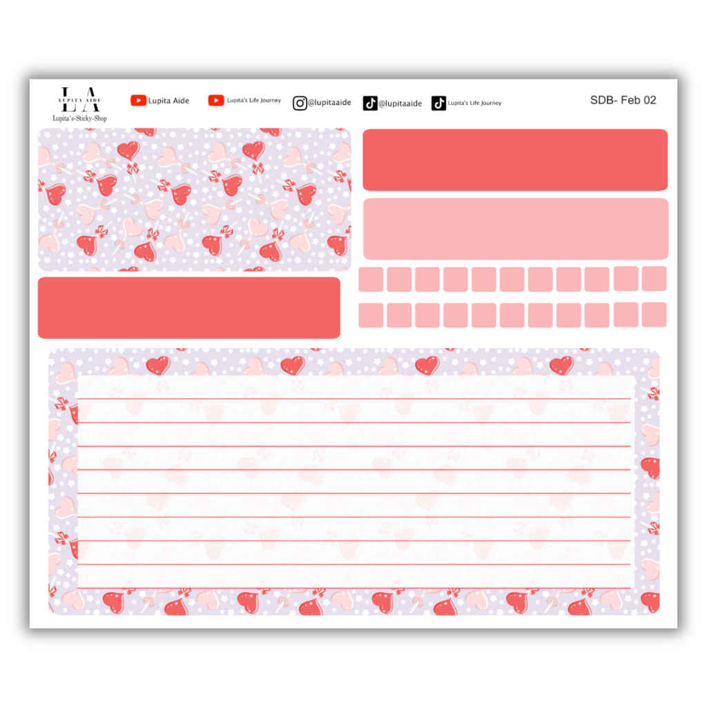 My Love - Erin Condren Life Planner Dash Board Kit February 2025