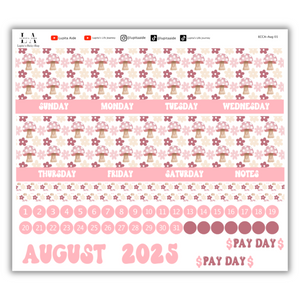 Mushroom - Calendar Kit Erin Condren Planner / August 2025