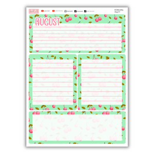 Cherry - Erin Condren Monthly Planner August