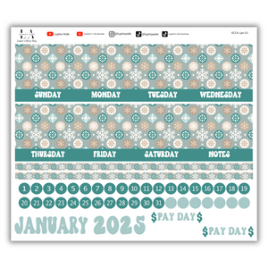 Winter Season - Calendar Kit Erin Condren Planner / January 2025