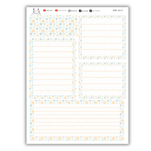 Snowflake Season - Erin Condren Life Planner Dash Board Kit January 2025