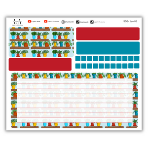 Plantitas - Erin Condren Life Planner Dash Board Kit January 2025