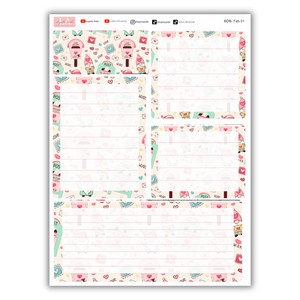 Love Letters - Erin Condren Dash Board Kit February 2024