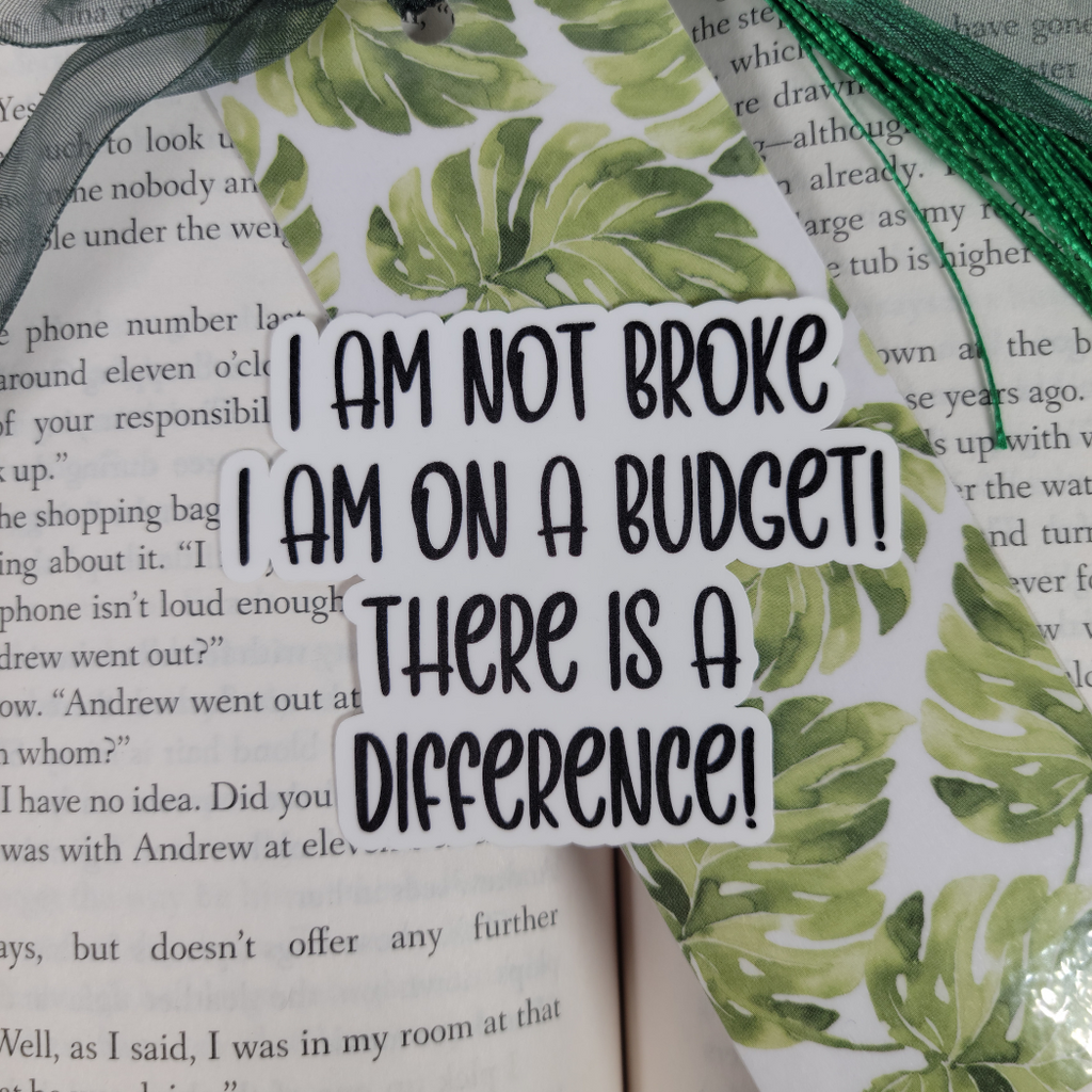 I am not broke, I am on a budget! There is a difference