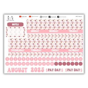 Mushroom - Happy Planner Calendar Kit August