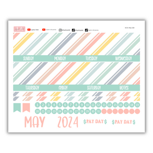 Bright Stripes - Calendar Kit Erin Condren Planner / May