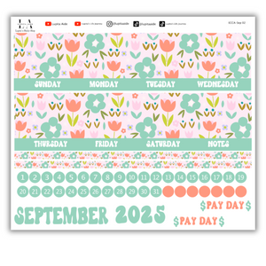 Floral - Calendar Kit Erin Condren Planner / September 2025