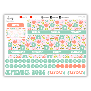 Floral - Happy Planner Calendar Kit September