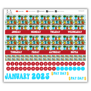 Plantitas - Calendar Kit Erin Condren Planner / January 2025