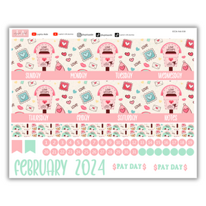 Love Letters - Calendar Kit Erin Condren Planner / February