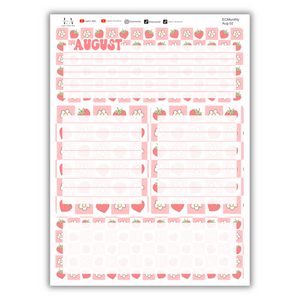 Strawberry - Erin Condren Monthly Planner August