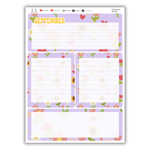 Sunflower - Erin Condren Monthly Planner September