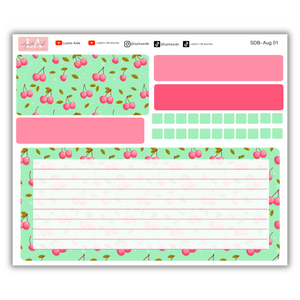 Cherry - Erin Condren Dash Board Kit August 2024