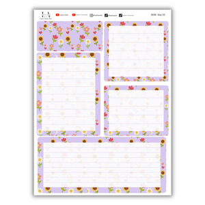 Sunflower - Erin Condren Life Planner Dash Board Kit September
