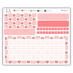 Strawberry - Erin Condren Life Planner Dash Board Kit August