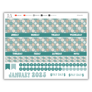 Winter Season - Calendar Kit Erin Condren Planner / January 2025