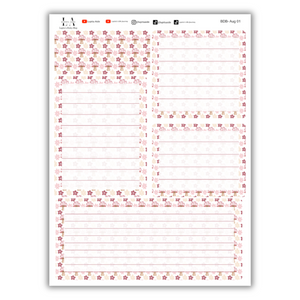 Mushroom - Erin Condren Life Planner Dash Board Kit August
