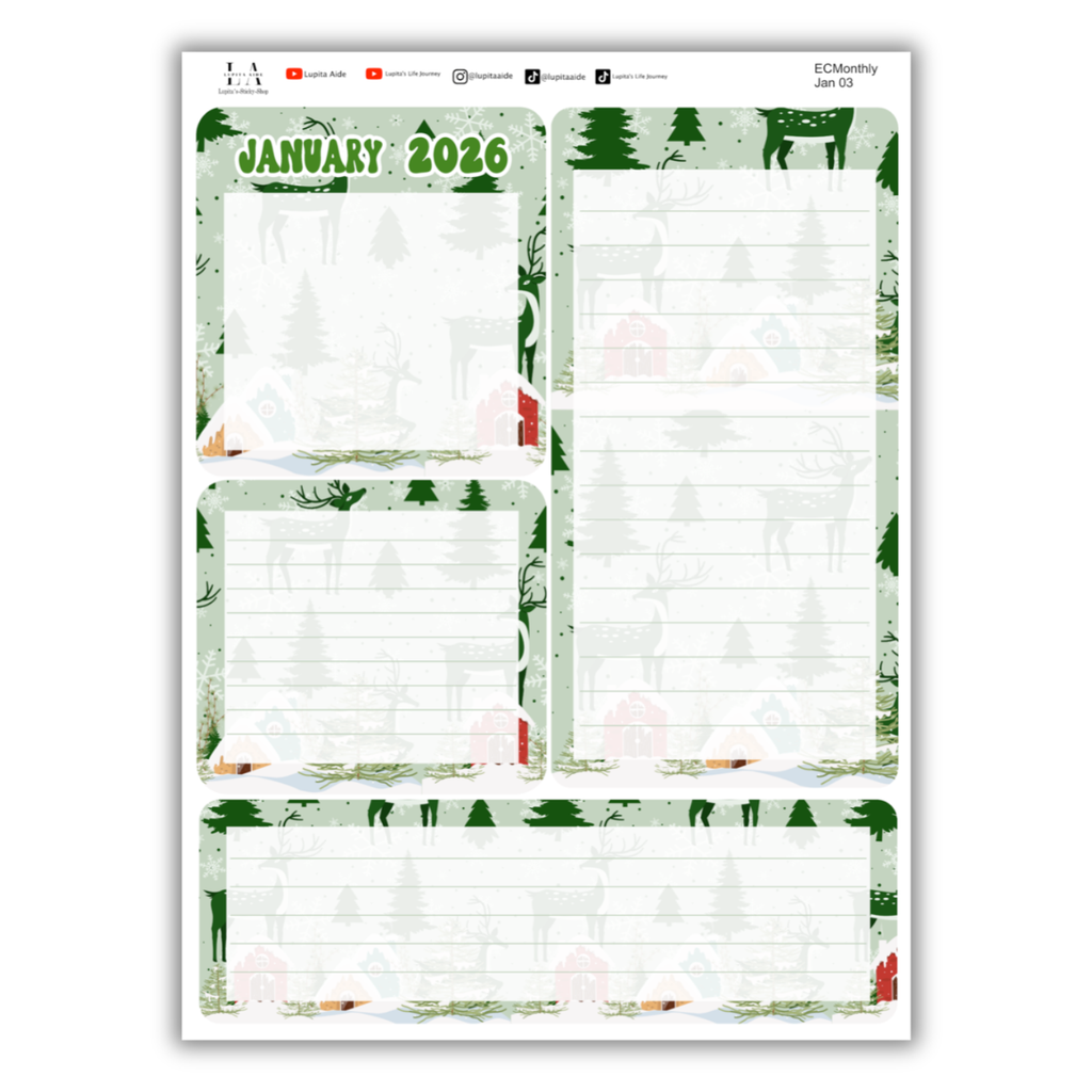 Winter - Erin Condren Monthly Planner January