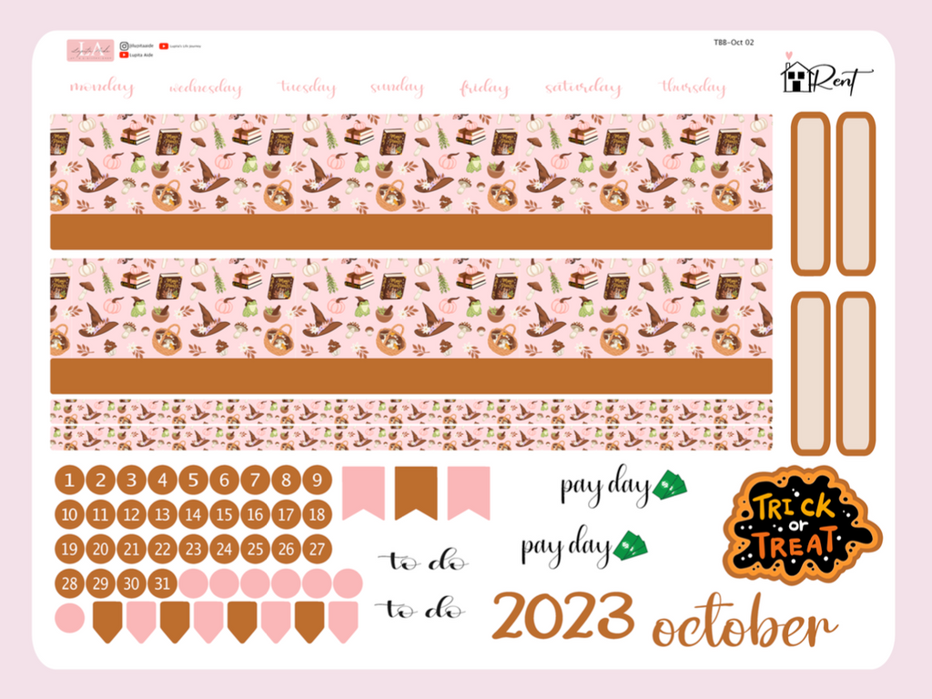 Spooky Witch Books - The Budget Mom BBP Book Planner October 2023