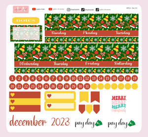 Jingle Bells - Calendar Kit (Happy Planner) December