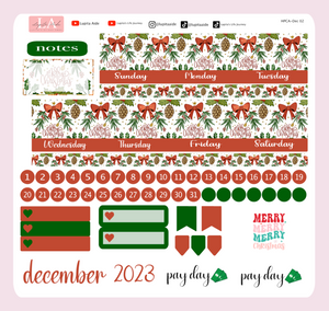 Merry Christmas  - Calendar Kit (Happy Planner) December