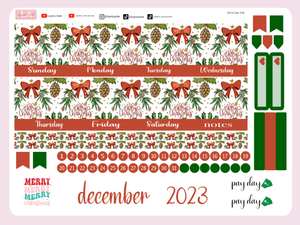 Merry Christmas - Calendar Kit Erin Condren Planner / December