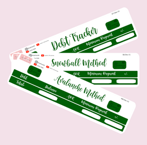 Debt Tracker, Snowball Method, Avalanche Method (December)