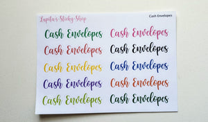 Cash Envelope Scripts