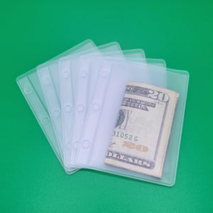 Mini 3-ring Frosted PVC sleeves/ Pouches