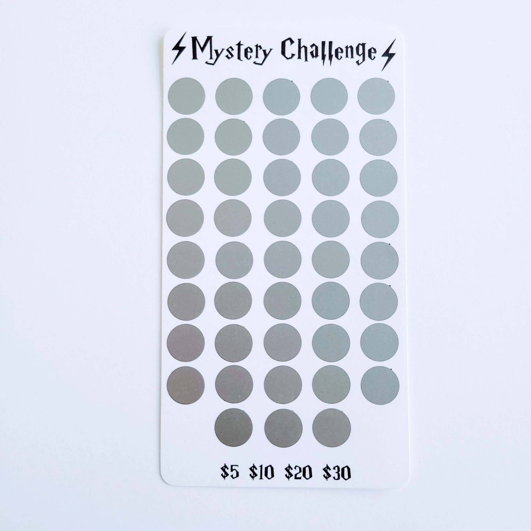 Mystery Savings Challenge Scratcher